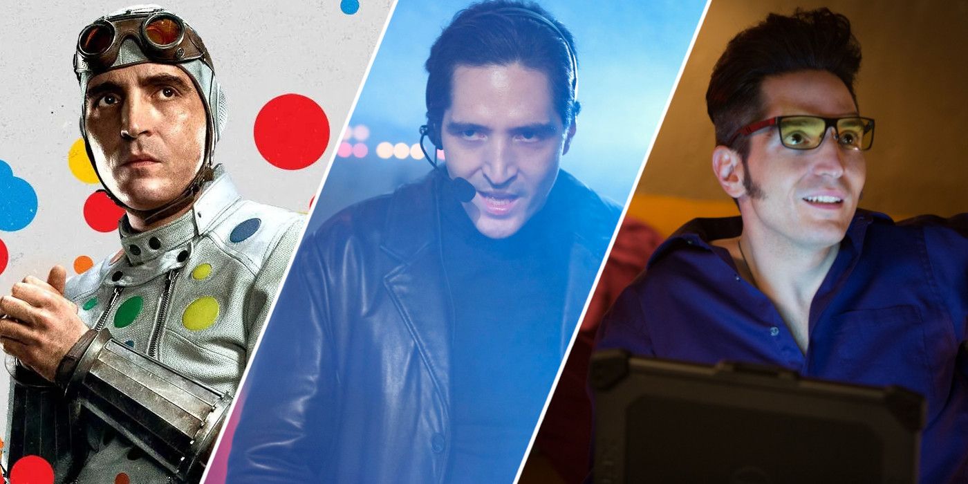 Split image showing David Dastmalchian in The Suicide Squad, MacGyver, and Ant-Man