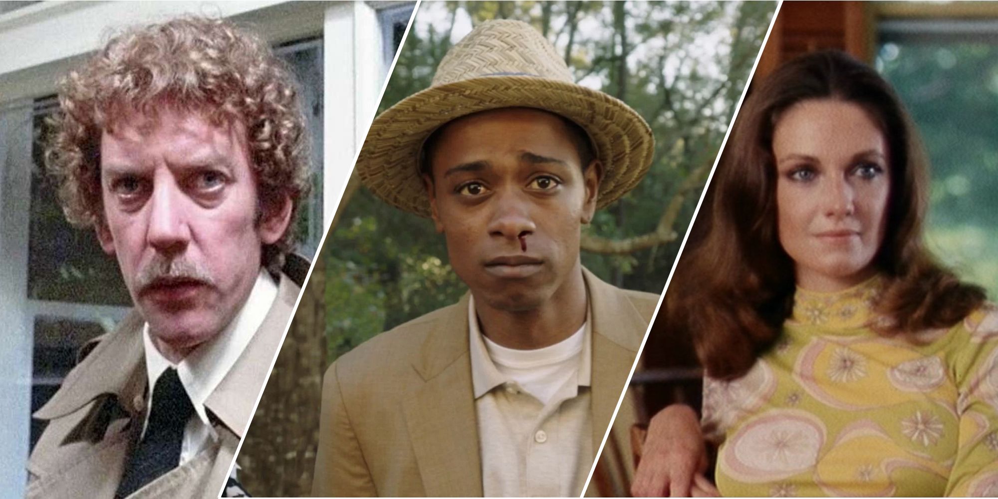 Donald Sutherland in Invasion of The Body Snatchers LaKeith Stanfield in Get Out Paula Prentiss in Stepford Wives-1