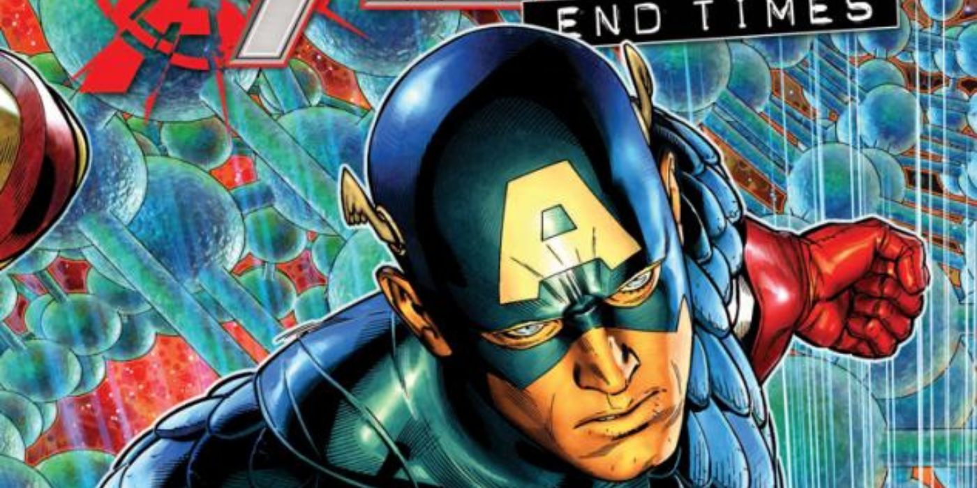 Captain America on the cover of Brian Michael Bendis's 'Avengers: Mission to the Microverse