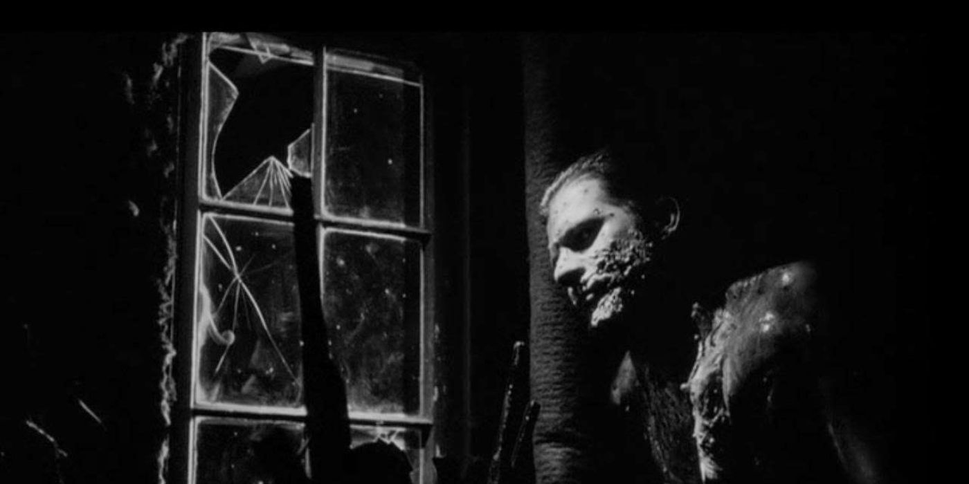 Jack Fisk as The Man in the Planet watching Henry through a window at the beginning of Eraserhead