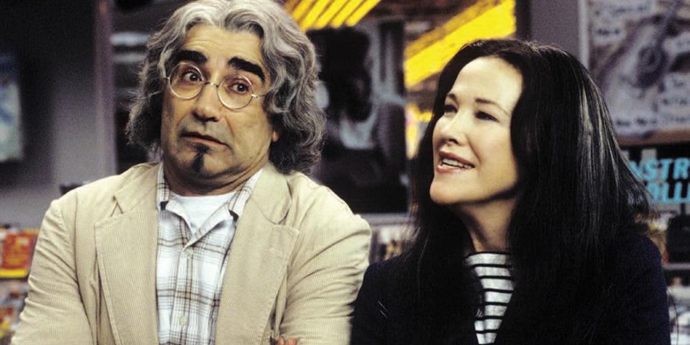 Eugene Levy and Catherine O'Hara as Mitch Cohen and Mickey Crabbe in A Mighty Wind