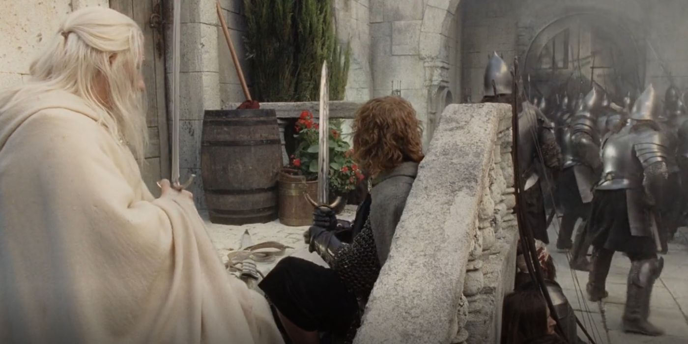 Gandalf dan Pippin dalam The Lord of the Rings Kembalinya Sang Raja