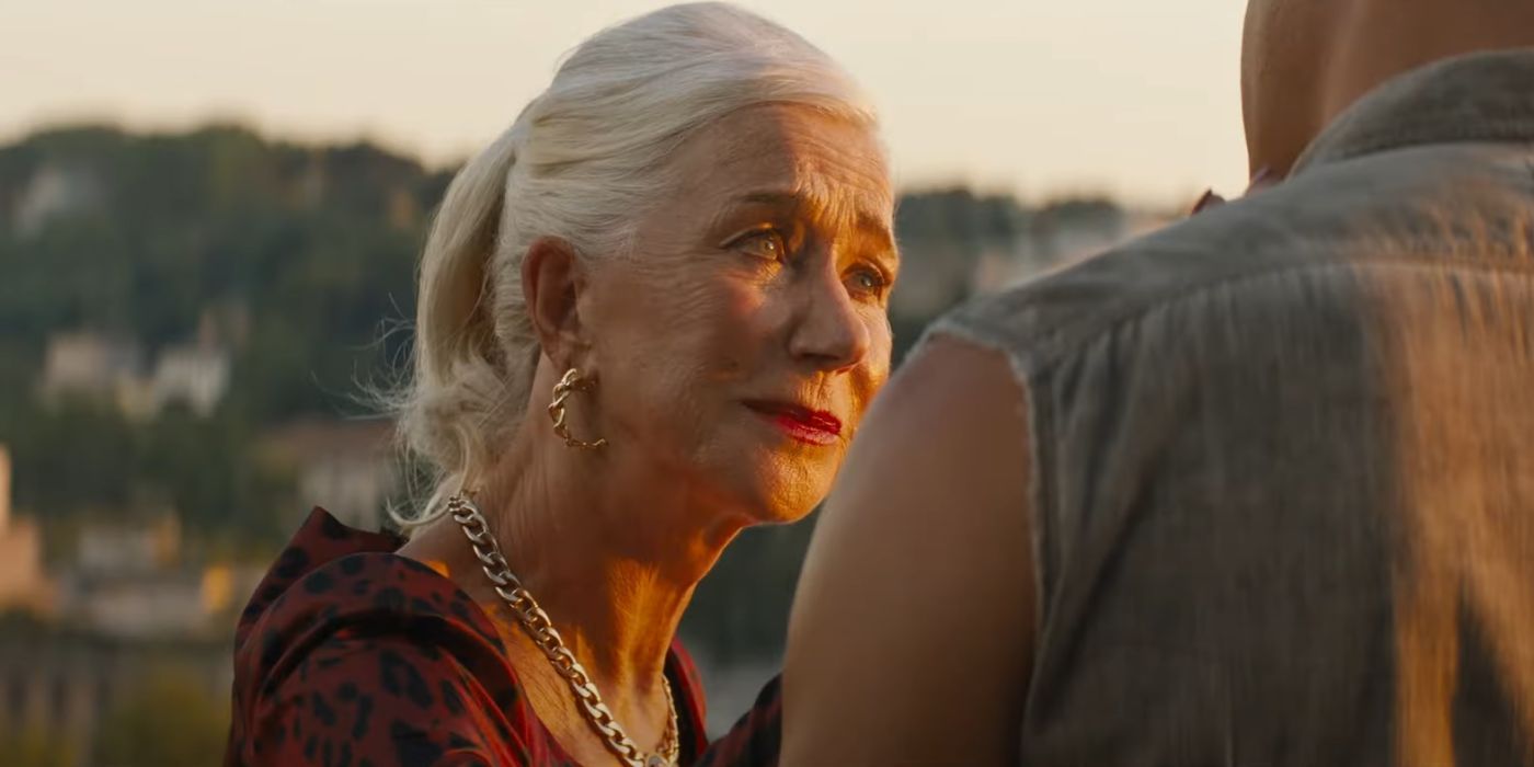 Helen Mirren en Queenie parlant à Dom dans Fast X.