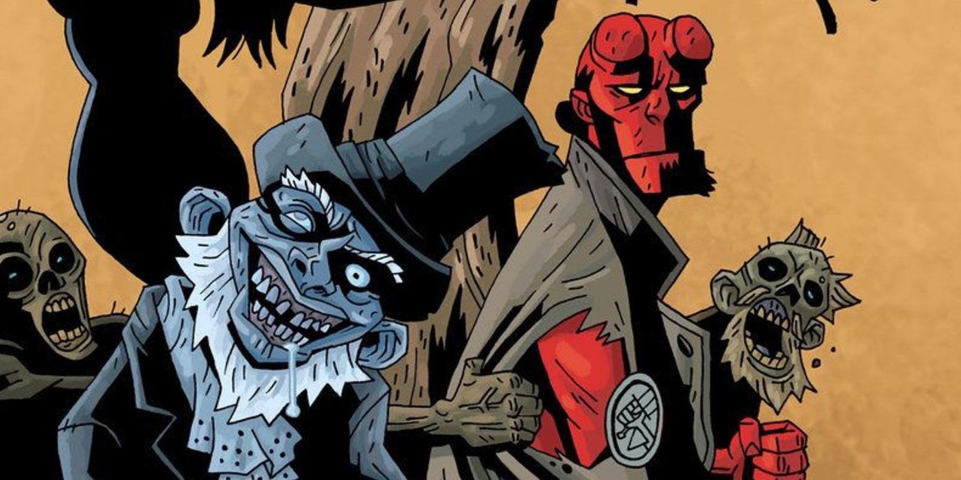Hellboy and The Crooked Man on a comic book cover