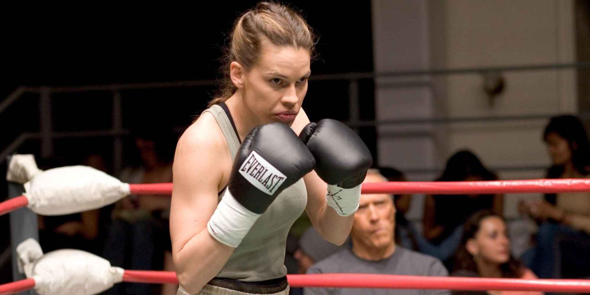 Hilary Swank fighting in Million Dollar Baby