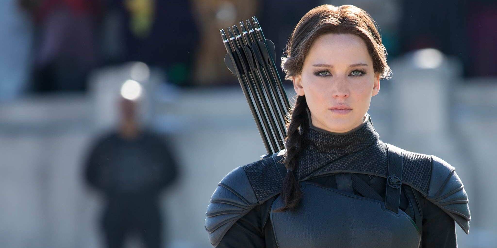 Une photo de Jennifer Lawrence dans le rôle de Katniss Everdeen dans le film The Hunger Games : Mockingjay - Partie 2