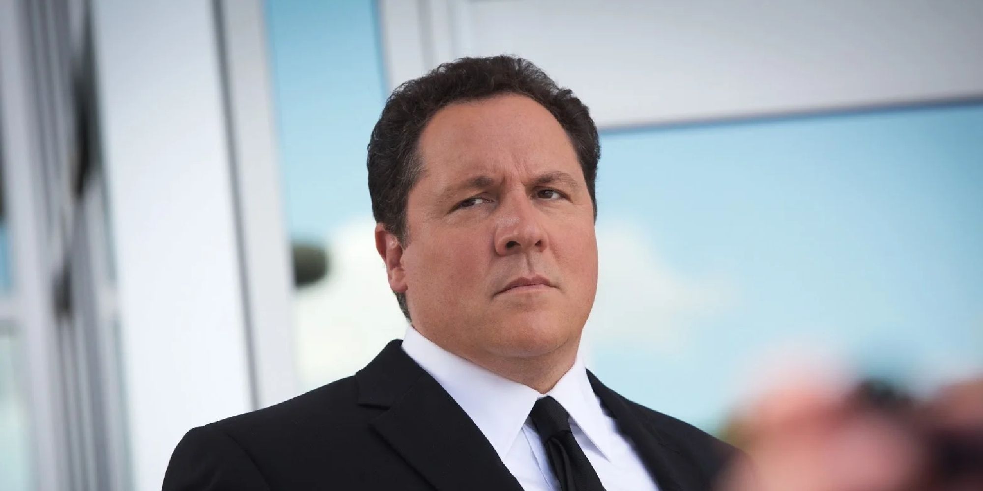 Jon Favreau with a worried expression in 'Iron Man 3'