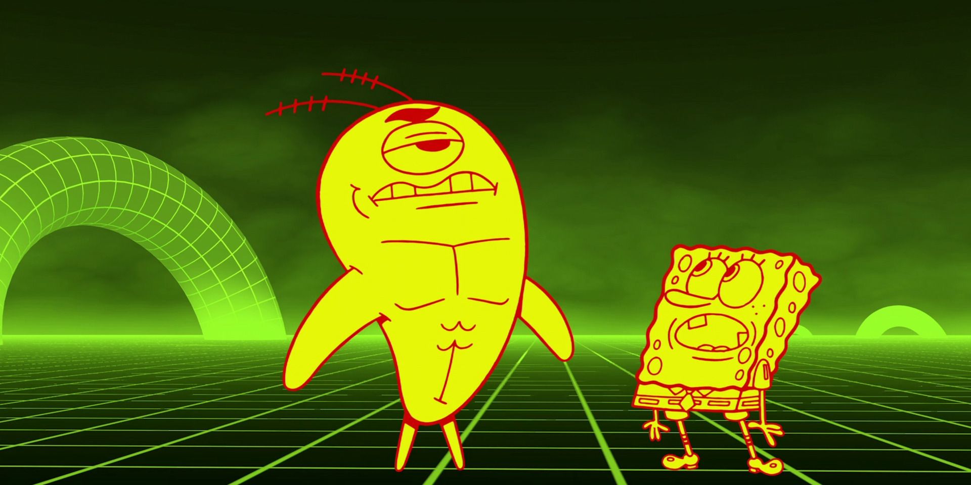 SpongeBob dan Plankton di episode SpongeBob 
