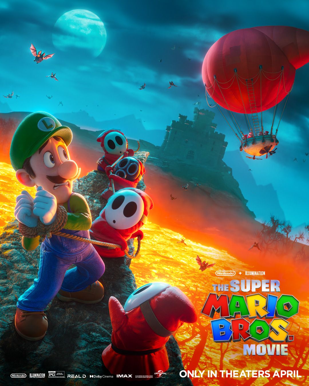 Super Mario Bros. Movie' Poster: Luigi Is Taken Prisoner by Shy Guy