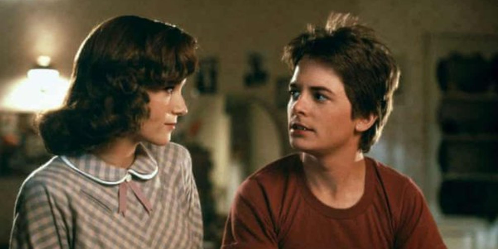 Lorraine (Lea Thompson) and Marty (Michael J. Fox) in Back to the Future