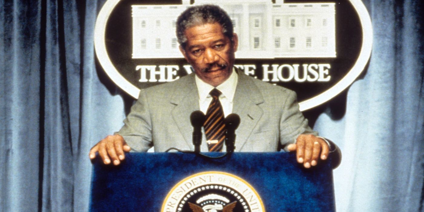 Morgan-Freeman dans le rôle du Président Beck dans Deep Impact (1998)