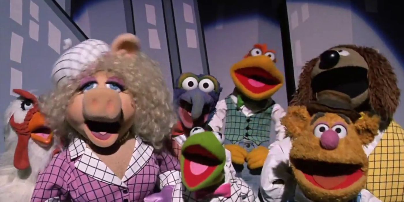 Miss Piggy, Kermit, Fozzie, Gonzo, Camilla, Rowlf et Scooter chantent dans 