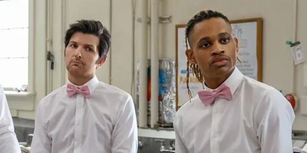 Adam Scott and Tyrel Jackson Williams in Party Down Season 3 