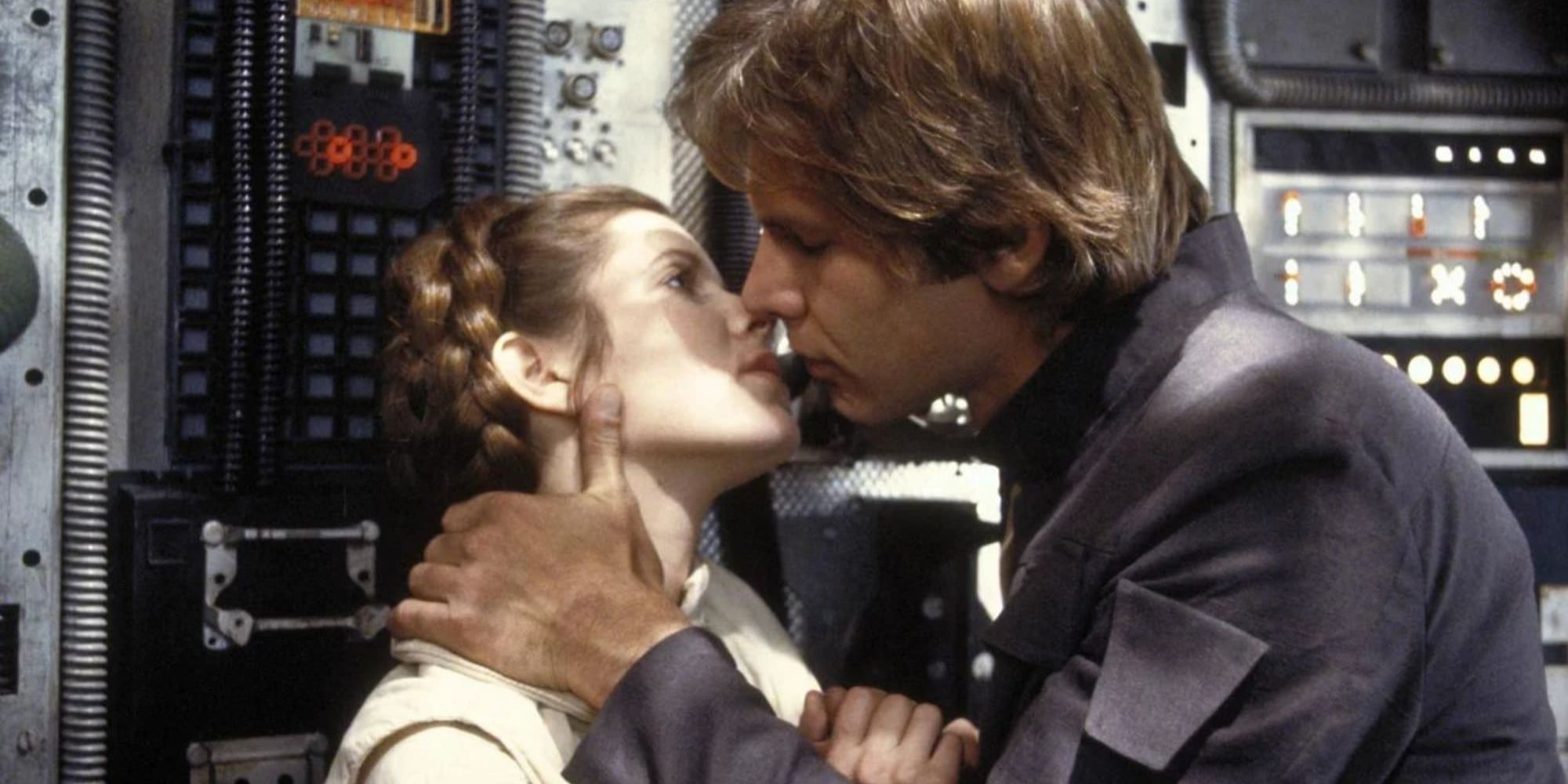 Princess Leia & Han Solo first kiss 