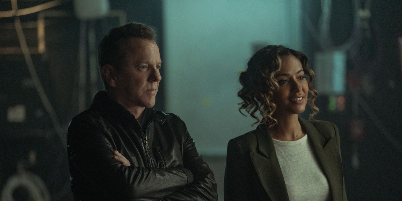 Kiefer Sutherland and Meta Golding in Rabbit Hole 