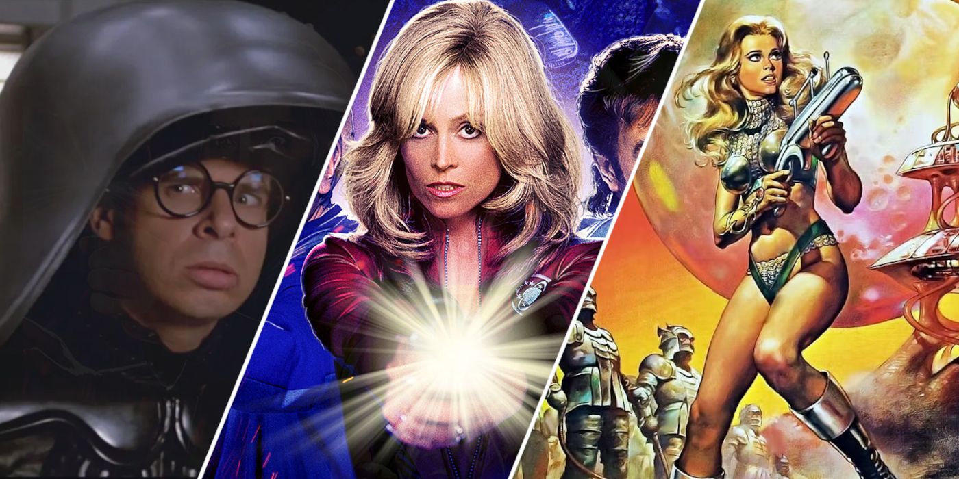 Rick Moranis in 'Spaceballs', Sigourney Weaver in 'Galaxy Quest', and Jane Fonda in 'Barbarella'