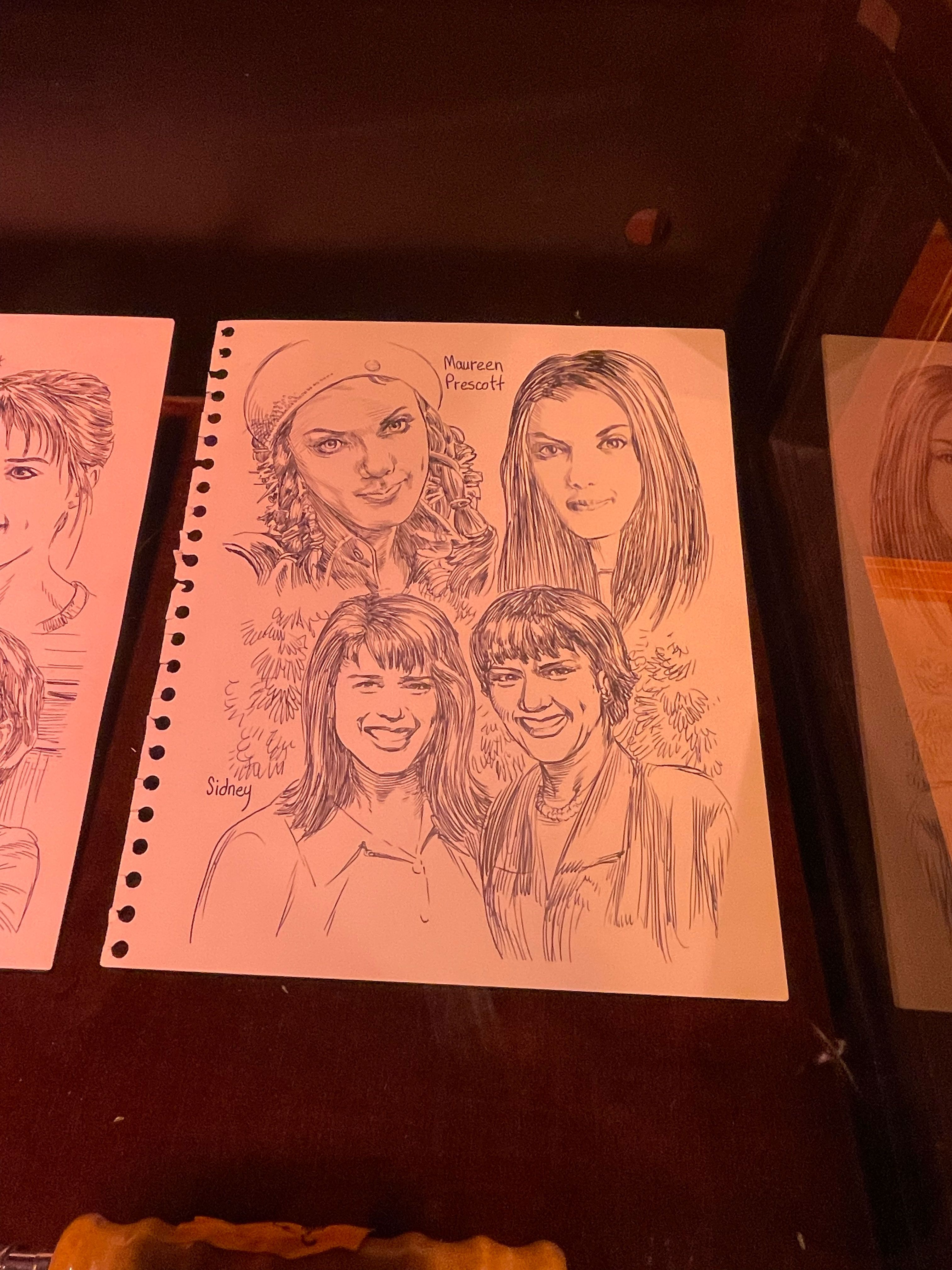 Maureen Prescott Drawing at the Scream VI Experience.