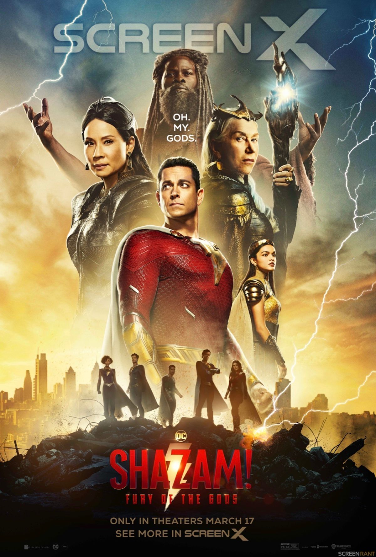 'Shazam! Fury of the Gods’ Gets Electric ScreenX Poster