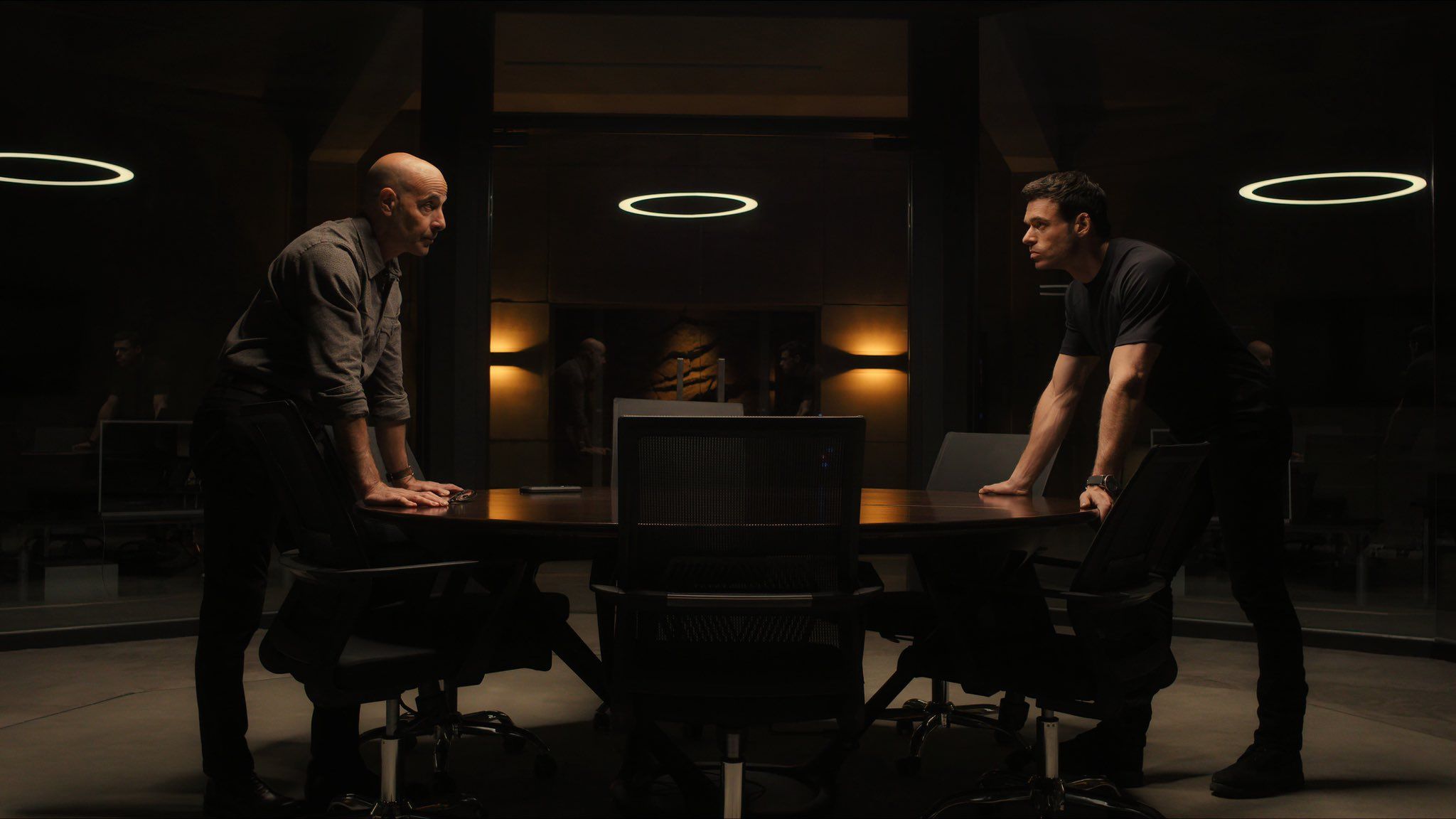 Stanley Tucci and Richard Madden facing off in Citadel