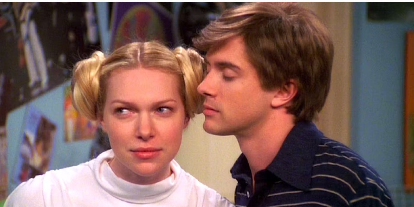 Topher Grace as Eric and Laura Prepon as Donna dressed up as Princess Leia in 'That '70s Show'