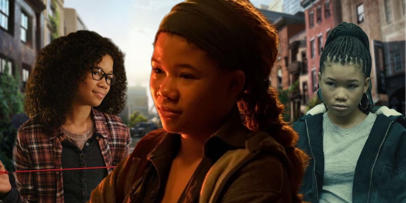 Storm Reid as Meg Murry in 'A Wrinkle in Time', Riley Abel in 'The Last of Us', and Tyla DuBois in 'Suicide Squad'.