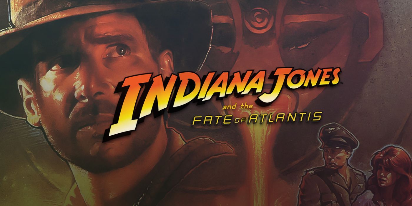 Harrison Ford on the cover of the 1992 Indiana Jones and the Fate of Atlantis video game
