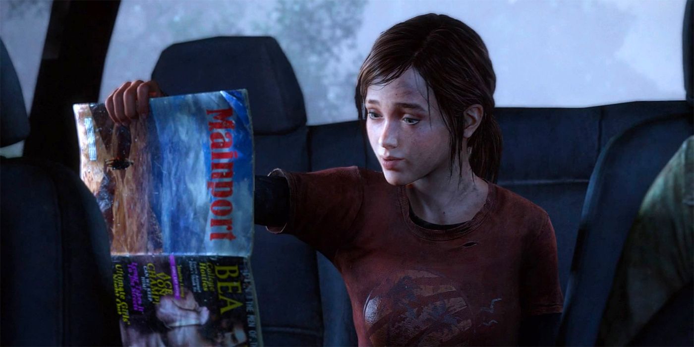 Ellie menemukan salah satu majalah Bill di video game The Last of Us