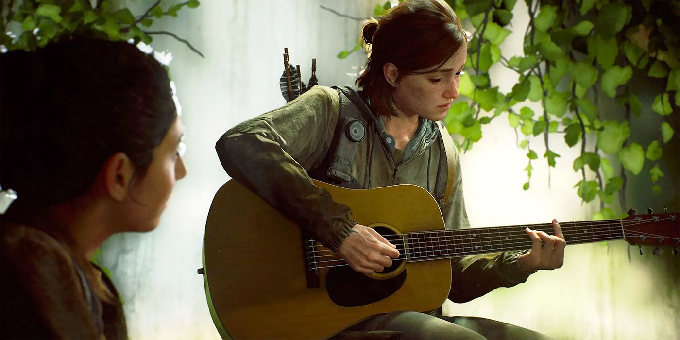 Ellie joue Take On Me à la guitare pour Dina dans The Last of Us Part II.