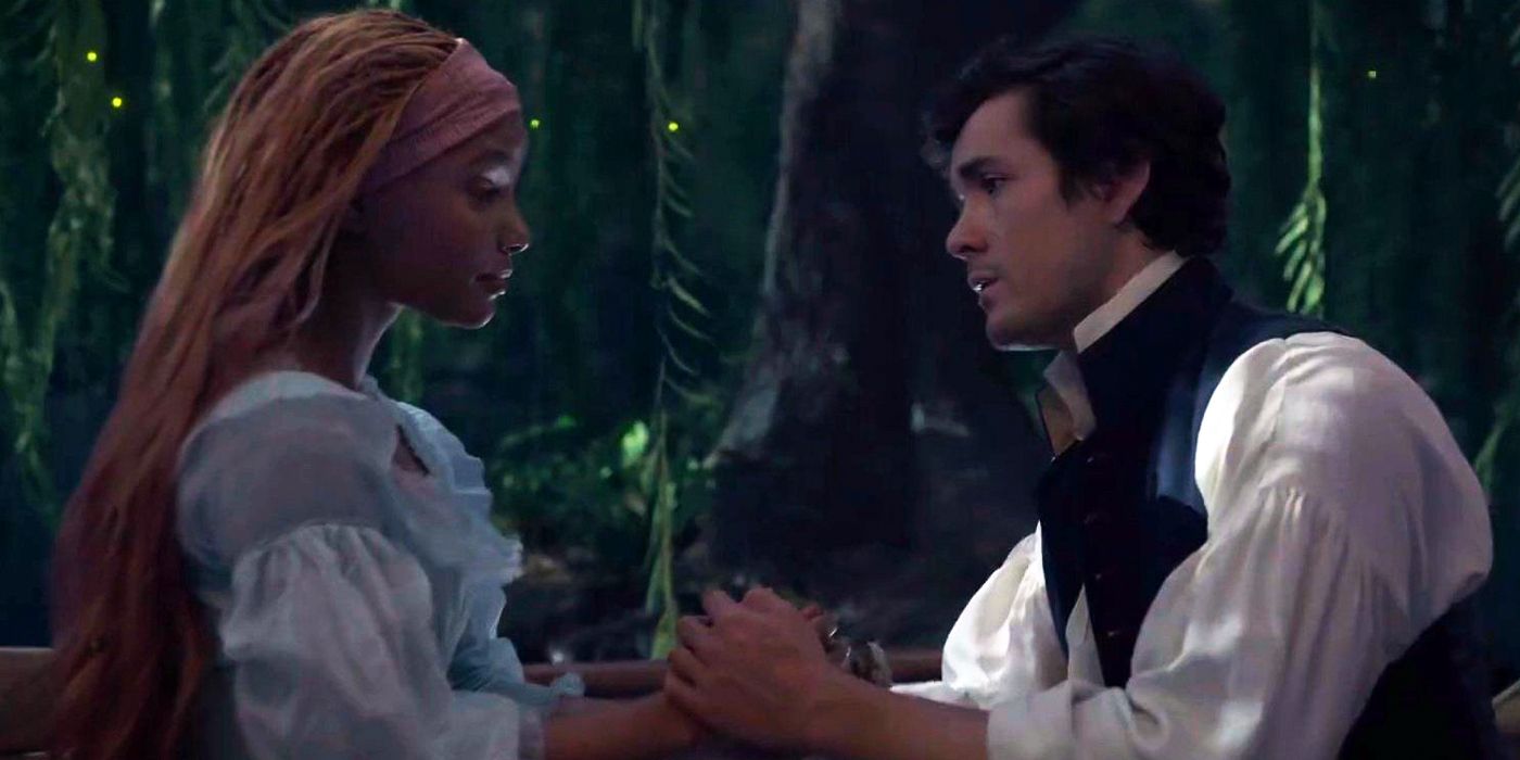 halle bailey and jonah hauer king in the little mermaid