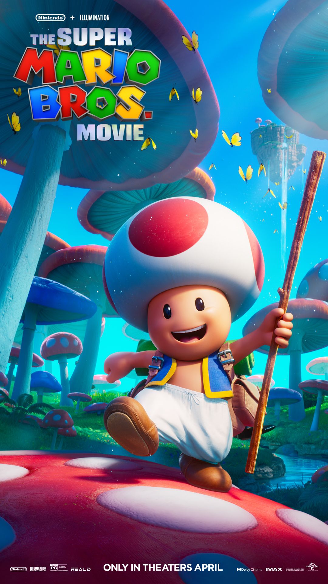 Toad dans l'affiche du film Super Mario Bros.