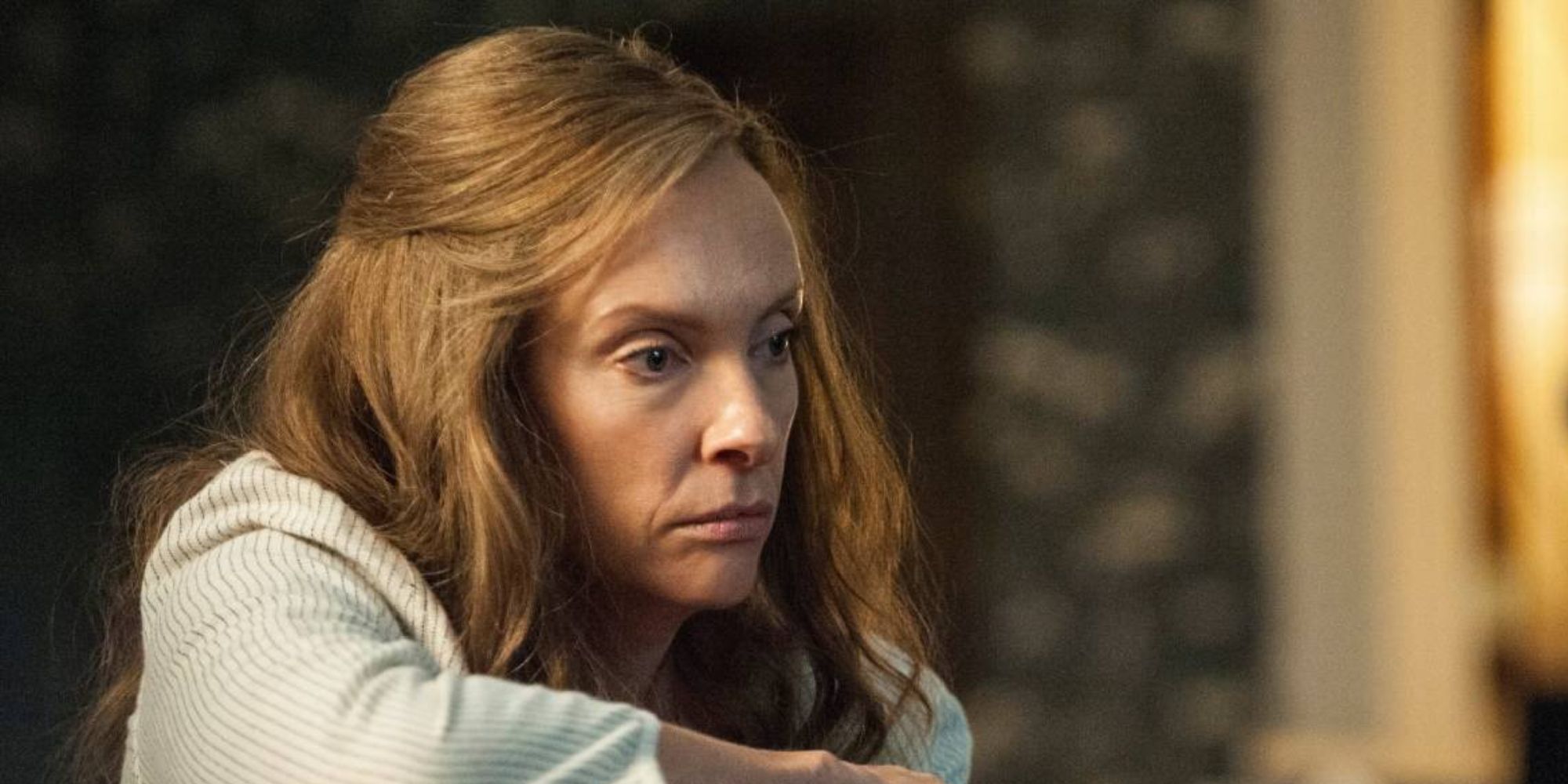 Toni Collette with deadpan expression on 'Hereditary'