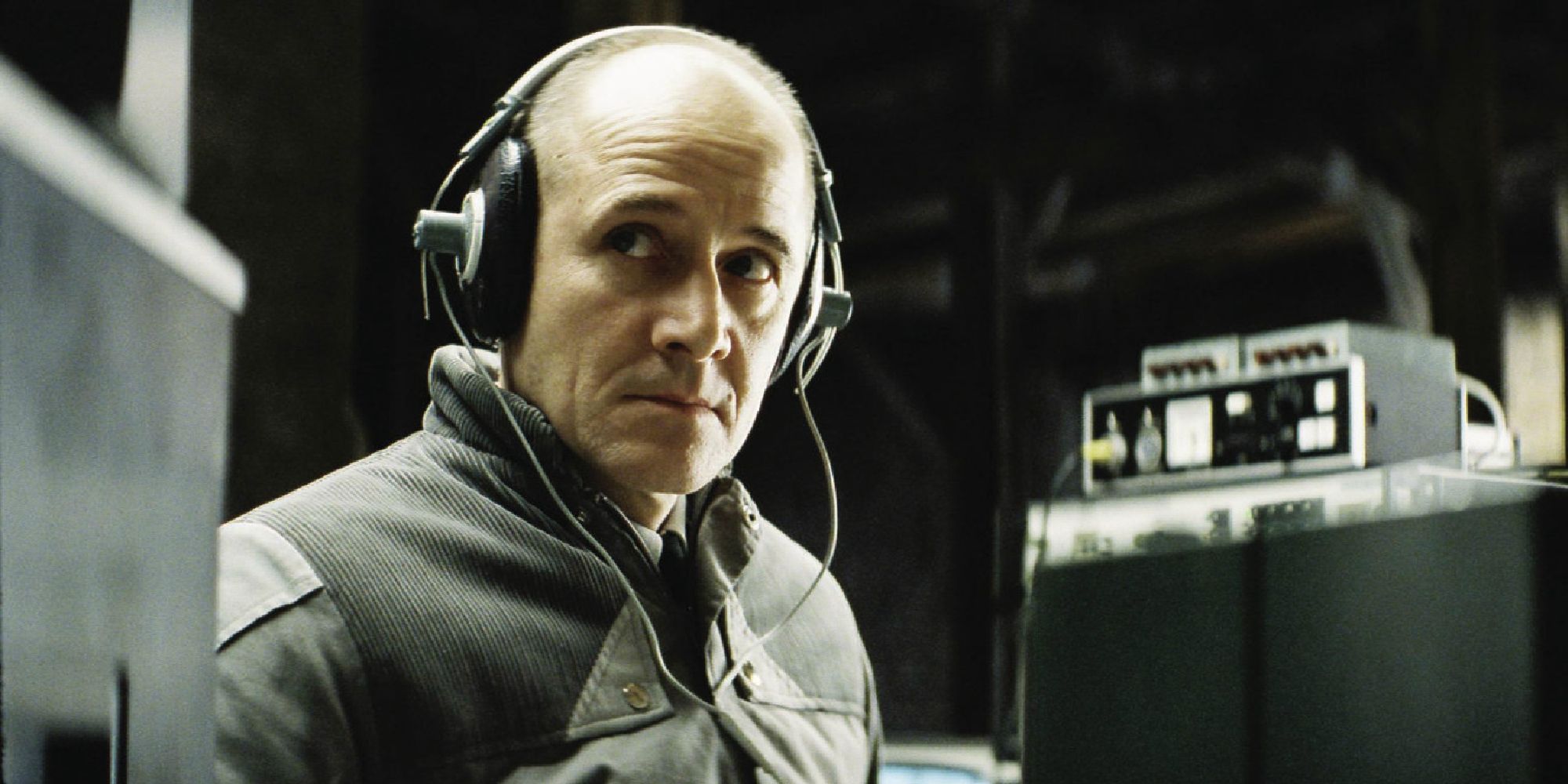 Ulrich Mühe with headphones on in 'The Lives of Others'