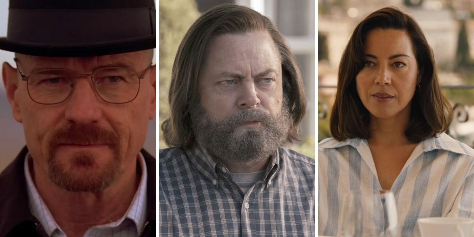 Bryan Cranston in Breaking Bad, Nick Offerman in The Last of Us, Aubrey Plaza in White Lotus