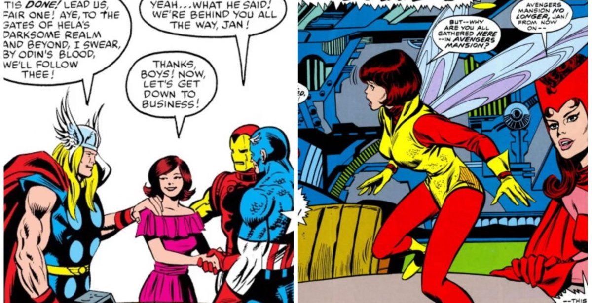 La Guêpe avec les Avengers dans Marvel Comics