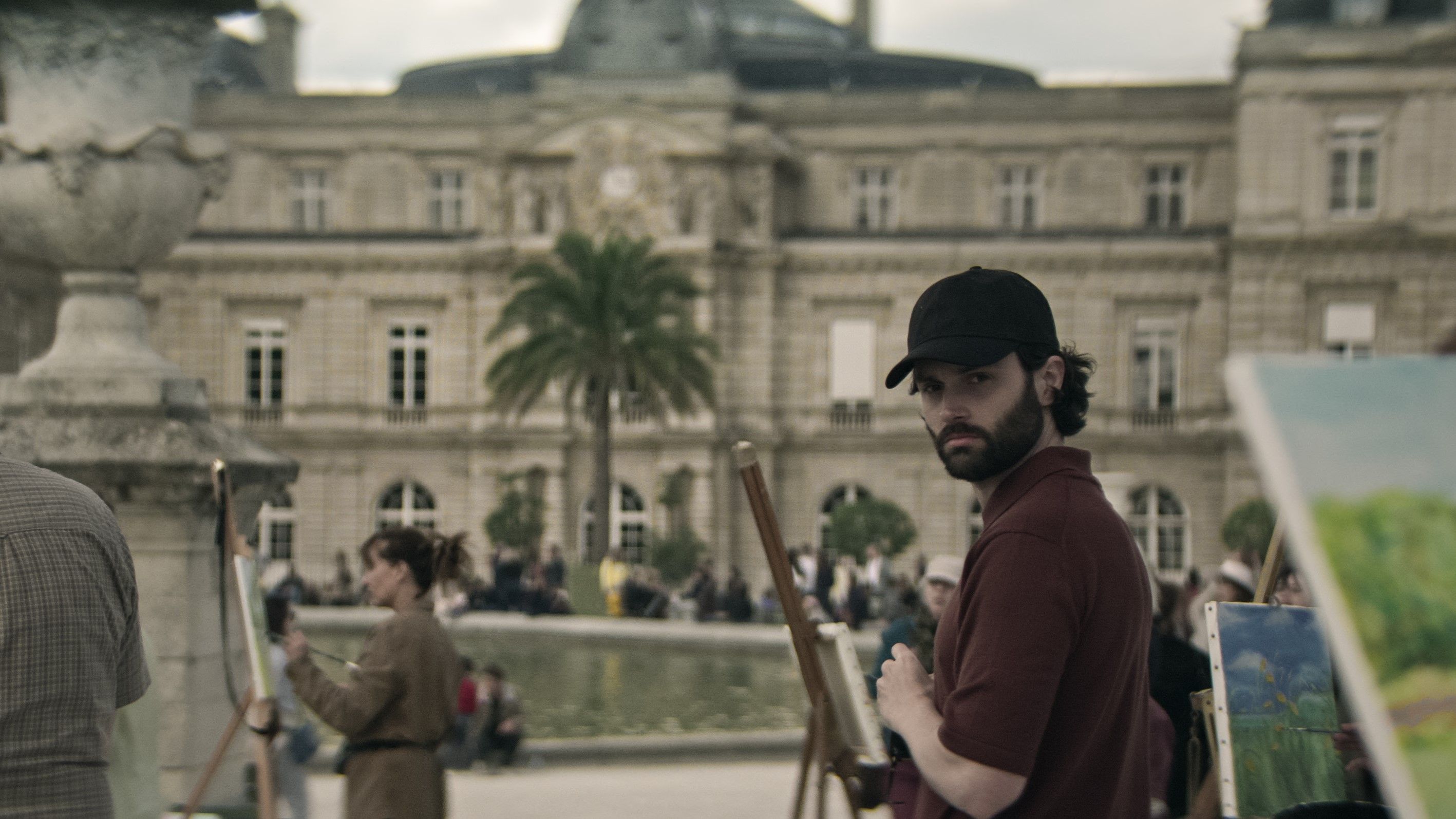 Penn Badgley as Joe Goldberg in Paris in Season 4, Episode 1 of YOU. 