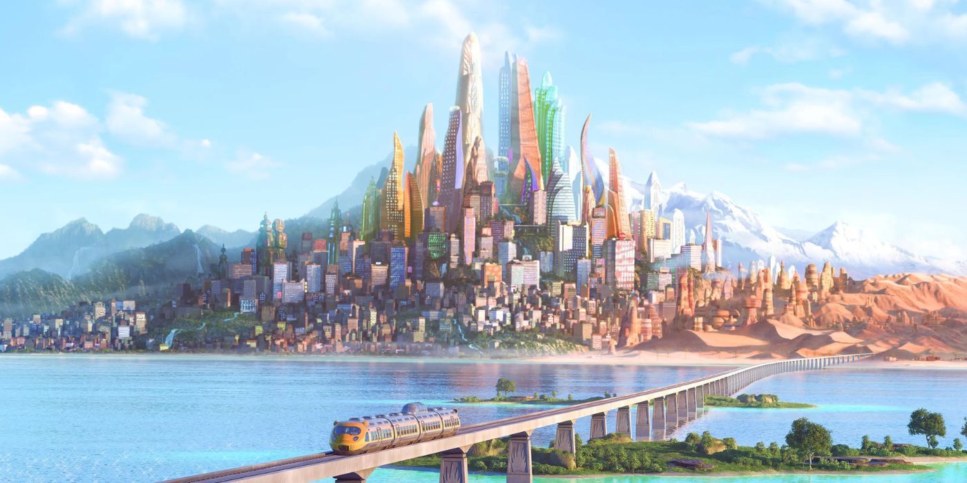 The titular city in Zootopia 