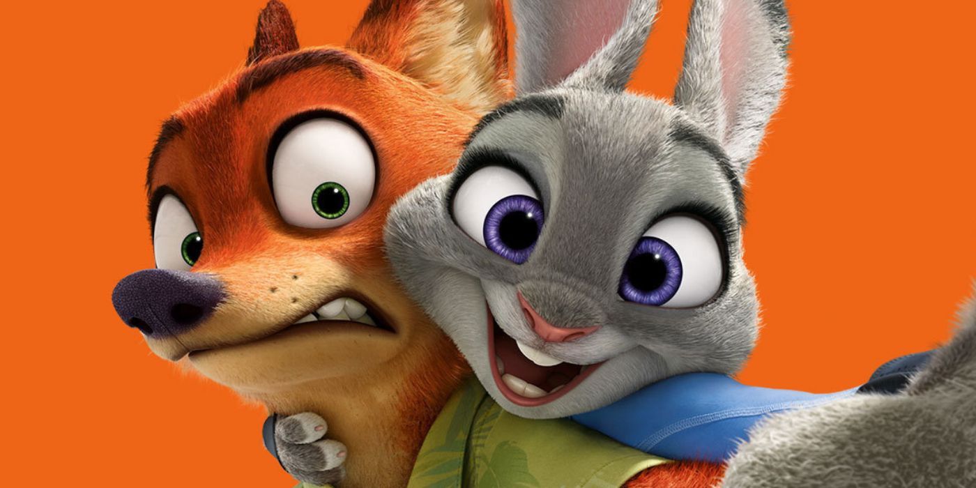 Judy taking a selfie with Nick in a promo image from Zootopia