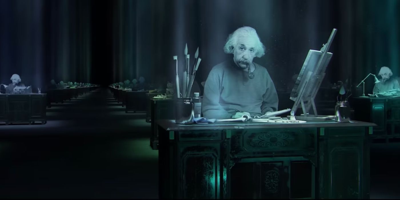 Albert Einstein dans Un voyage vers l'infini