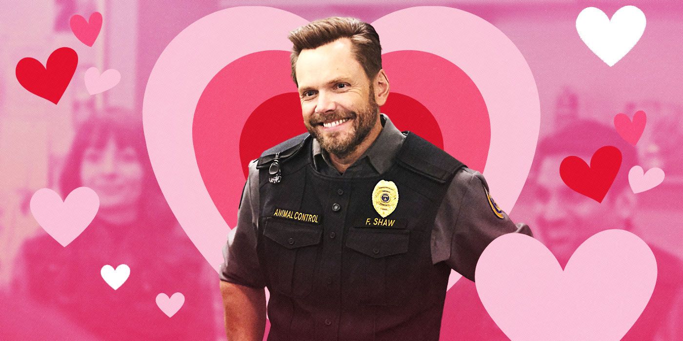 Animal Control star Joel McHale surrounded by hearts 