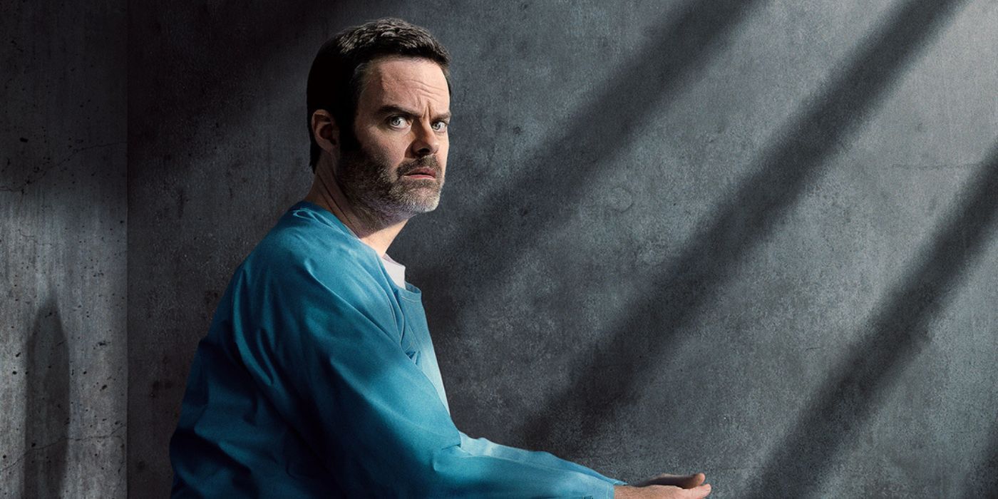 Bill Hader as Barry Berkman in a prison cell in the Barry Season 4 poster