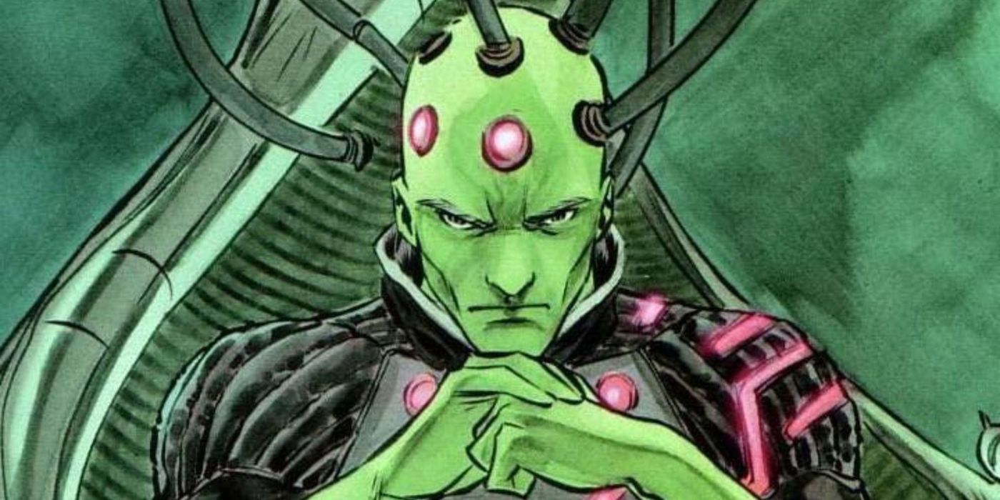 DC Comic's Brainiac deep in thought