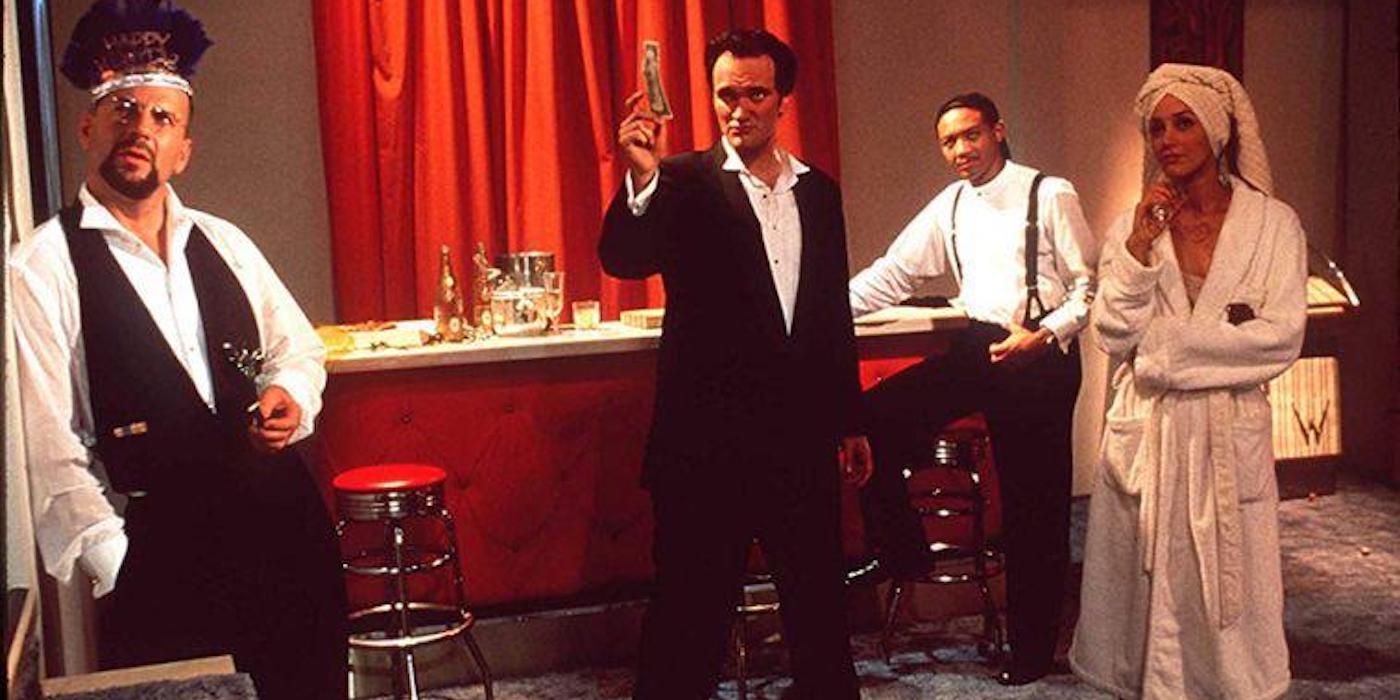 Bruce Willis and Quentin Tarantino in Four Rooms
