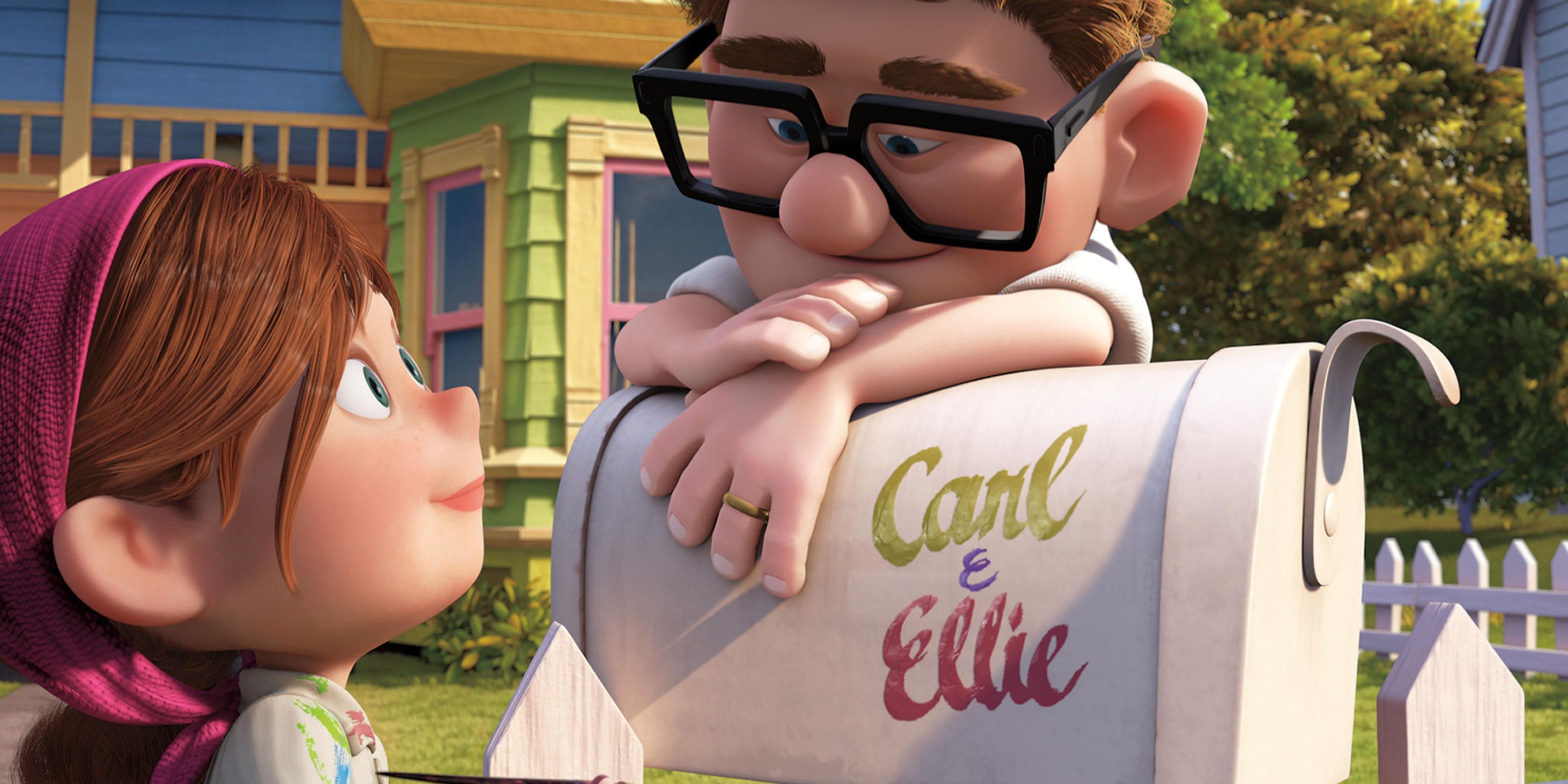 Carl (Ed Asner) and Ellie at their mailbox in 'Up' (2009)