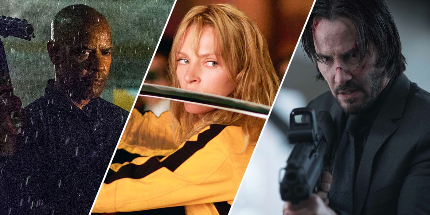 Characters from The Equalizer, Kill Bill Vol 1 and John Wick