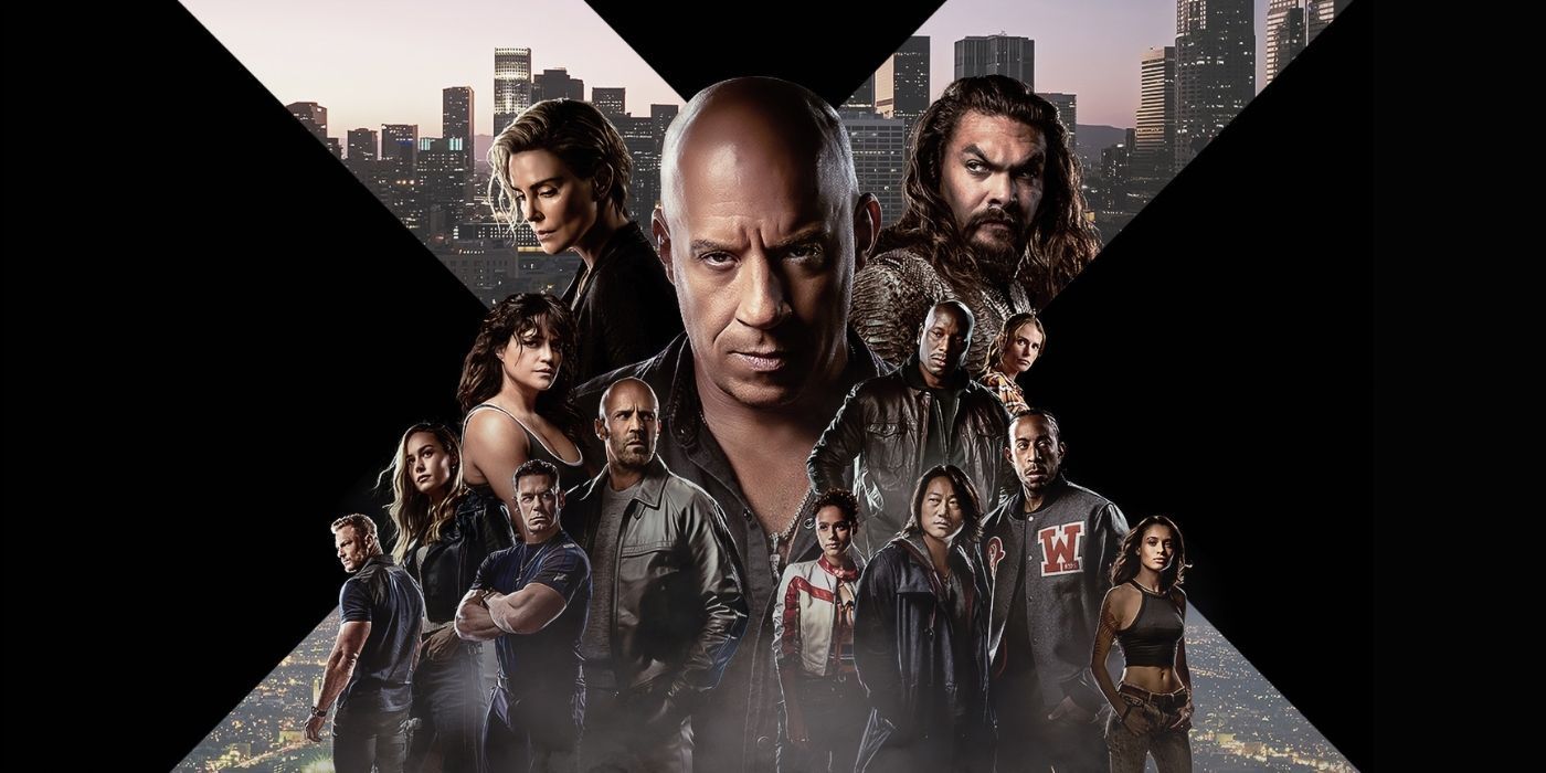 Vin Diesel and the Fast X ensemble cast pose for the poster.