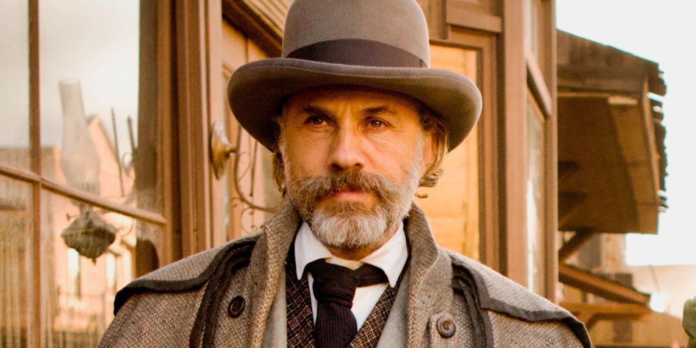 Dr. King Schultz walking and looking ahead in Django Unchained