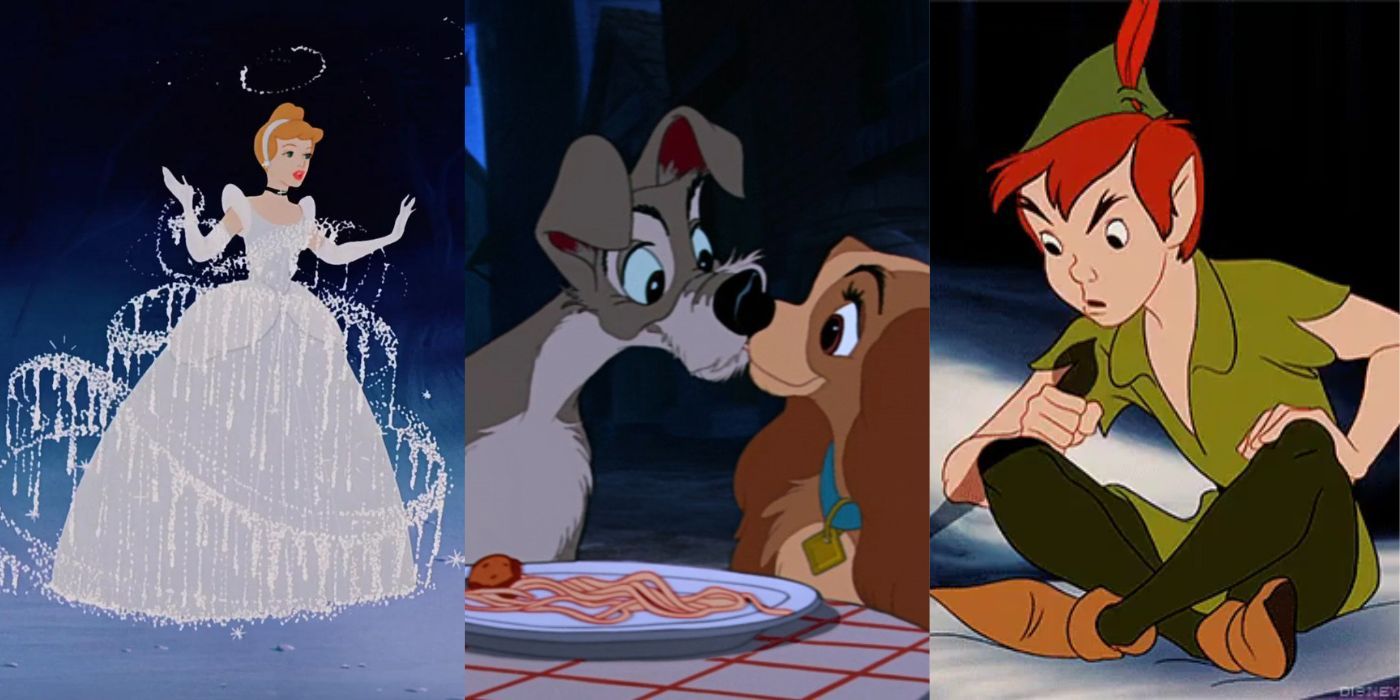 Cinderella, Lady and the Tramp, and Peter Pan