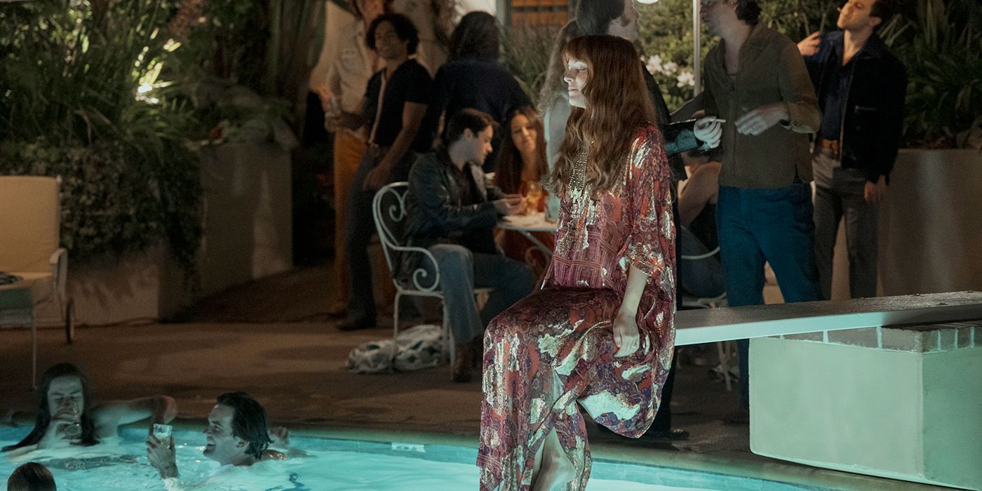 Riley Keough in Daisy Jones and The Six in Episode 6 at the pool