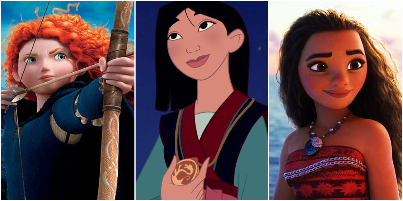 Disney's Princesses Moana, Merida and Mulan