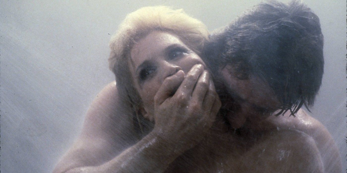 Two people in a shower in Dressed to Kill